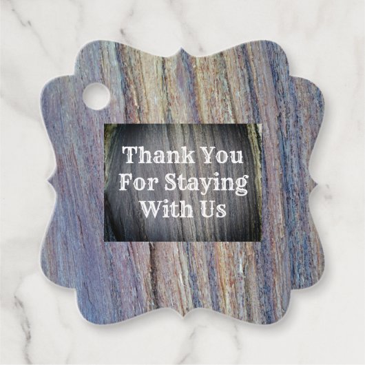 ゲスト感謝素朴木目ありがとう フェイバータグ (正面)