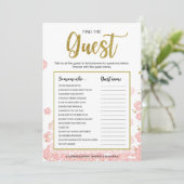 ゲスト探しゲーム | ゴールドとピンクのブライズシャワー (スタンド正面)