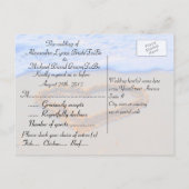 ゲスト用のRSVPのマッ招待されチ インビテーションポストカード (裏面)