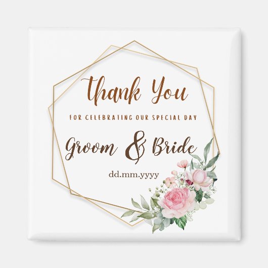 ゲスト用マグネットカスタマイズ結婚式の引き出物 マグネット (正面)