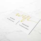 ゲスト用本物のホイル入りWiFiカード 箔招待状 (回転した状態)