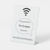 ゲスト用Wi-Fiネットワークパスワード 台座サイン (正面)