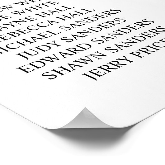 ゲスト着席案内ポスター ウェディング ポスター (角)