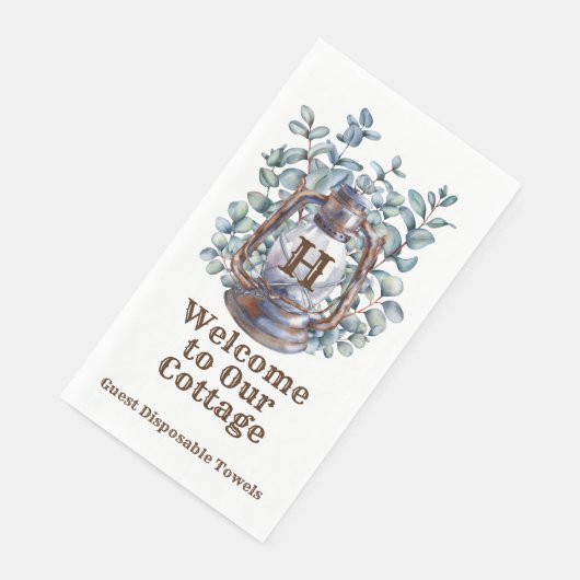 ゲスト紙タオルへようこそ私たちのコテージ (コーナー)