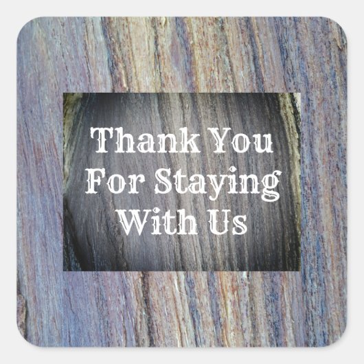 ゲスト素朴バ感謝していケーションレンタル感謝 スクエアシール (正面)