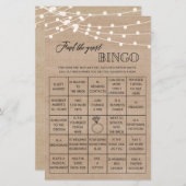 ゲスト素朴ビンゴブライダルシャワーゲームの検索 (正面/裏面)