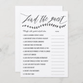 ゲスト素朴ブライダルシャワーゲームの検索 エンクロージャーカード (正面/裏面)