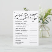 ゲスト素朴ブライダルシャワーゲームの検索 エンクロージャーカード (スタンド正面)