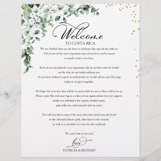 ゲスト結婚のための週末の旅程 (正面)