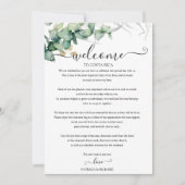 ゲスト結婚のための週末の旅程 招待状 (正面)