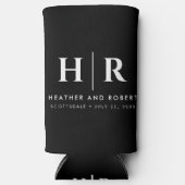 ゲスト結婚ビールスリーブ用のモノグラムギフト スリム缶クーラー (正面)