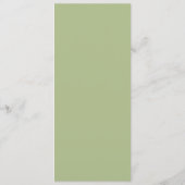 ゲスト結婚名の付いた緑のメニュー メニュー (裏面)