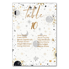 ゲスト結婚名を付けた天体のテーブル番号 テーブルナンバー