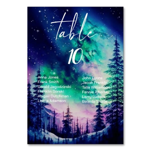 ゲスト結婚名を付けた天体のテーブル番号 テーブルナンバー (正面)