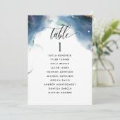 ゲスト結婚名付き天空のシーティングプランカード (スタンド正面)