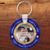 ゲスト結婚用のキープサケ、両面フォト キーホルダー (正面)