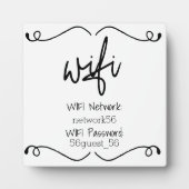 ゲスト訪問者WIFI情報パスワード フォトプラーク (正面)