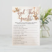 ゲスト赤ちゃんシャワーゲームかわいいクマを見つける 招待状 (スタンド正面)