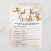 ゲスト赤ちゃんシャワーゲームかわいいクマを見つける 招待状 (正面/裏面)