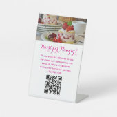 ゲスト非接触型QRコードメニューカスタムの写真 台座サイン (正面)