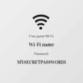 ゲスト顧客wifiネットワークパスワード ウィンドウサイン (シート)
