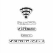 ゲスト顧客wifiネットワークパスワード シール (正面)
