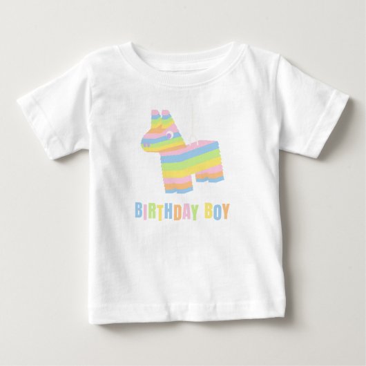 ゲスト・オブ・オナー ピニャータの誕生日男の子 ベビーTシャツ (正面)