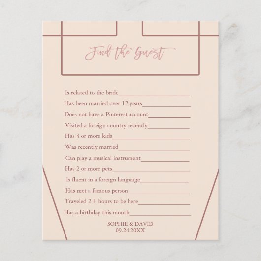 ゲストIスパイアイボリーピーチ結婚のゲーム チラシ (正面)