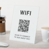 ゲストWi-Fi QRコード接続ログイン ミニマル 台座サイン (インサイチュ)