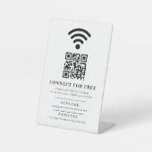ゲストWi‑FiQRコードサイン | Wi‑Fi | ウェディング 台座サイン (正面)
