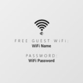 ゲストWifiカスタマーネットワークパスワード ウィンドウサイン (シート)