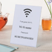 ゲストwifiネットワークパスワードラベンダー 台座サイン (インサイチュ)