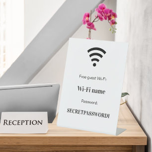 ゲストWiFiネットワークパスワード 台座サイン