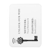 ゲストWifiパスワードとネットワーク冷蔵庫 マグネット (縦)