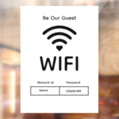 ゲストWifiパスワードウィンドウの固定 ウィンドウサイン (シート2)