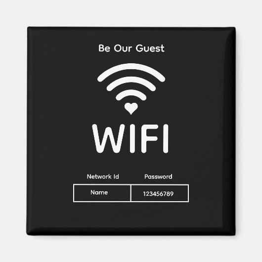 ゲストWiFiパスワード マグネット (正面)