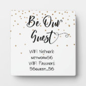 ゲストWIFI情報のパスワ結婚ード フォトプラーク (正面)