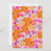 ゲス・フー ピンク＆フラワーベイビーシャワーゲーム 招待状 (裏面)