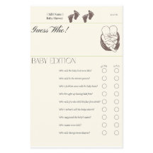 ゲス・フー - ベイビー エディション ゲーム カード | 双子の赤ちゃん靴