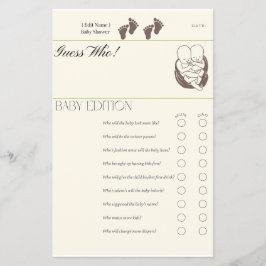 ゲス・フー - ベイビー エディション ゲーム カード | 双子の赤ちゃん靴