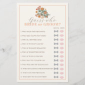 ゲス・フー レトロ ワイルドフラワー ブライダルシャワー ゲーム (正面)