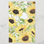 ゲス・フー 向日葵 ブライダルシャワーのゲームカード チラシ (裏面)