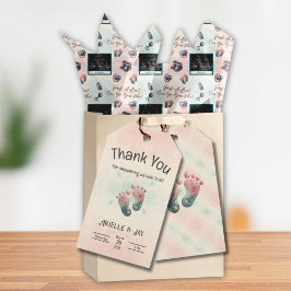 『ゲス・フー』性別発表の超音波 赤ちゃんのシャワー ギフトタグ