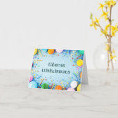 ゲズアルディティリンジェン,アルバニアの誕生日 カード (黄色い花)