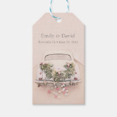 ゲタウェイカーロマンチック結婚式の引き出物ラベル ギフトタグ (正面)