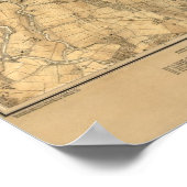 ゲチスバーグの戦いの地図 ポスター (角)