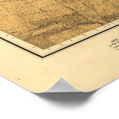 ゲチスバーグの戦い作戦図1863 ポスター (角)