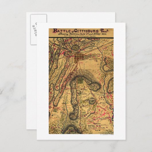 ゲチスバーグの戦い ポストカード (正面/裏面)