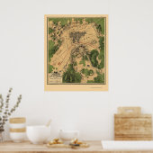 ゲチスバーグの戦い， PAパノラママップ – 1863 ポスター (キッチン)