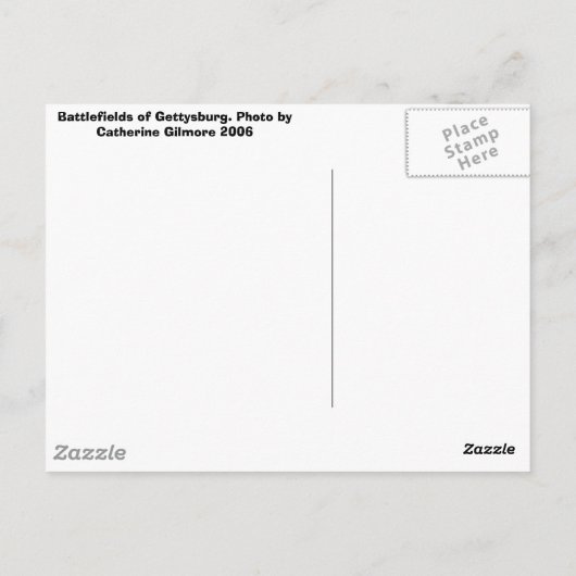 ゲチスバーグの戦場 ポストカード (裏面)